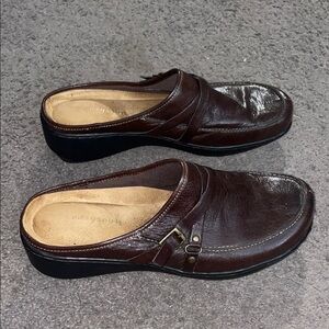 Easy Spirit Brown Flats Comfort Slip-On